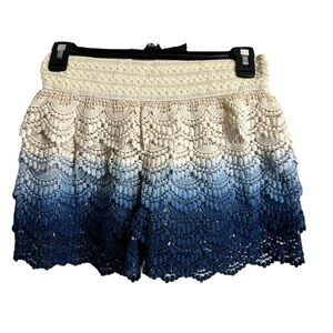 B_envied Juniors Ombré Lace Shorts Skort Sz S